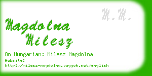 magdolna milesz business card